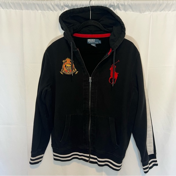 Polo Ralph Lauren Other - Polo Ralph Lauren Track Jacket Large Gold Crest Big Pony Cotton